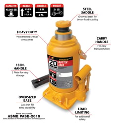 Performance Tool Ton Hydraulic Bottle Jack — image 3