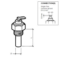 VDO Gauges Temperature Sender F NPT — image 2