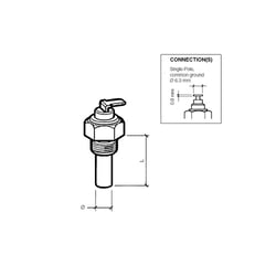 VDO Gauges Temperature Sender F NPT — image 3