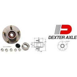 Dexter Marine Products Galvanized Super Lube Hub Kit Stud Hubs — image 2