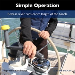 Lewmar Single Grip Winch Handle Locking Red with Black Grip — image 2