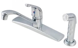 American Brass Single Lever Kitchen Faucet with Spray — image 5