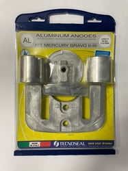 Tecnoseal Aluminum Anode Kit for Mercury Bravo Outdrives with Hardware Anodes/Zincs — image 2