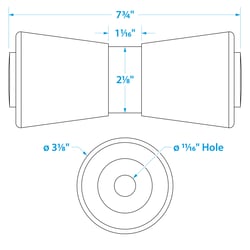 Seachoice Keel Roller TPR Gold — image 5