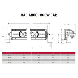 RIGID Industries Radiance+ RGBW LED Light Bar with Backlight — image 2