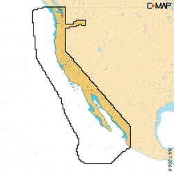 Picture of C-Map M-NA-T-206-R-MS Reveal X Chart Card US West Coast & Baja California