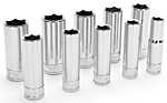 Picture of Performance Tool W38402 10-Piece 3/8" Drive Metric Deep Socket Set