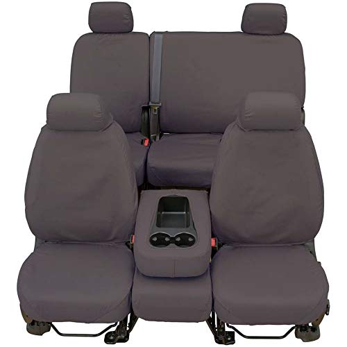 Picture of Covercraft SS8474PCGY Polycotton Seatsaver Custom Second Row Seat Cover - Grey