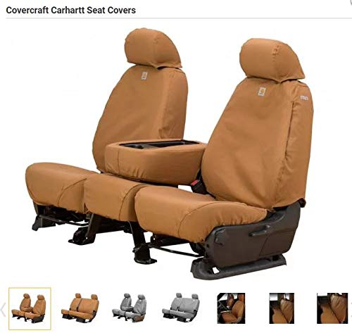 Picture of Covercraft SSC3463CABN Carhartt SeatSaver Front Row Seat Cover Brown