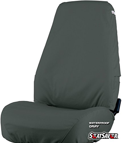 Picture of Covercraft SS2372WFGY Waterproof Polyester SeatSaver Custom Front Seat Covers Grey