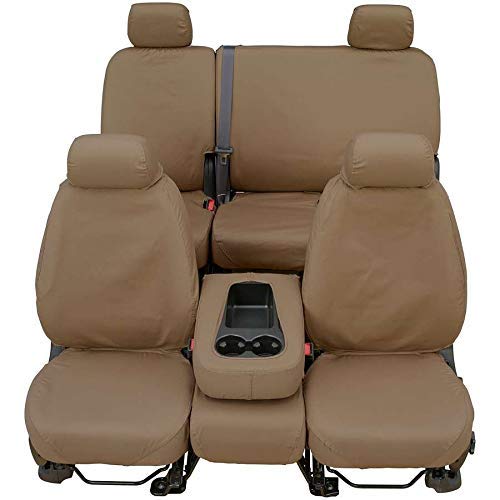 Picture of Covercraft SS2526PCTP Polycotton Seatsaver Custom Front Row Seat Covers Taupe