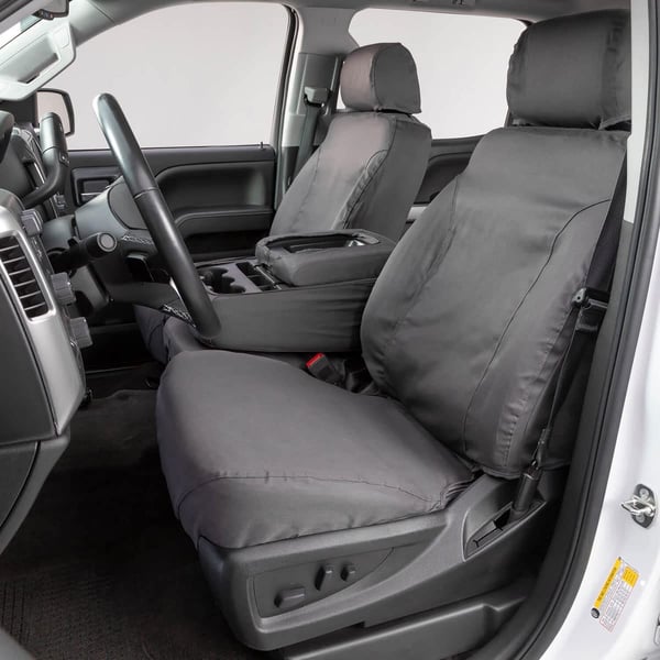 Picture of Covercraft SS3478PCGY Polycotton SeatSaver Custom Front Row Seat Covers - Grey
