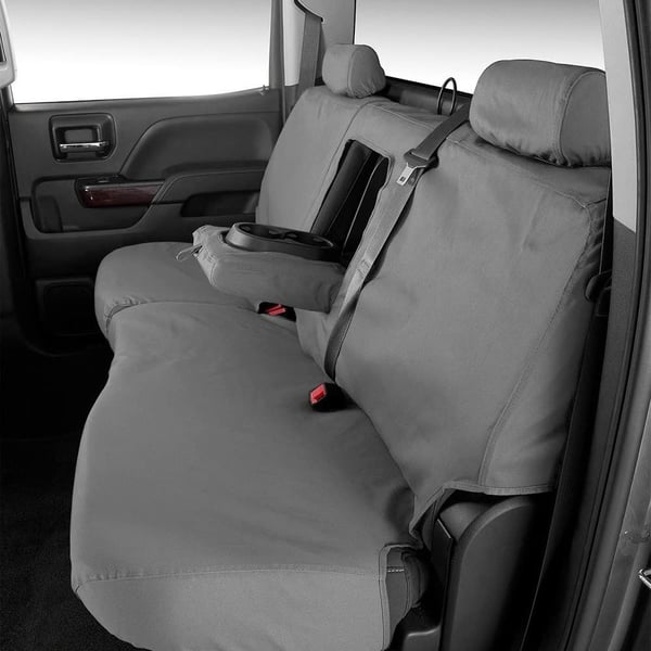 Picture of Covercraft SS7498PCGY Polycotton SeatSaver Custom Second Row Seat Covers - Grey