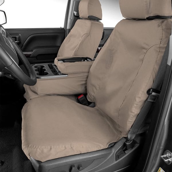 Picture of Covercraft SS2492PCSA Polycotton SeatSaver Custom Front Row Seat Covers Wet Sand