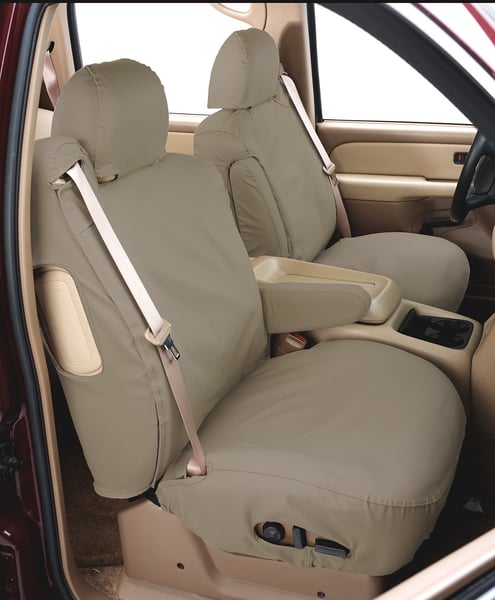 Picture of Covercraft SS2477PCSA Polycotton SeatSaver Custom Front Row Seat Covers Wet Sand
