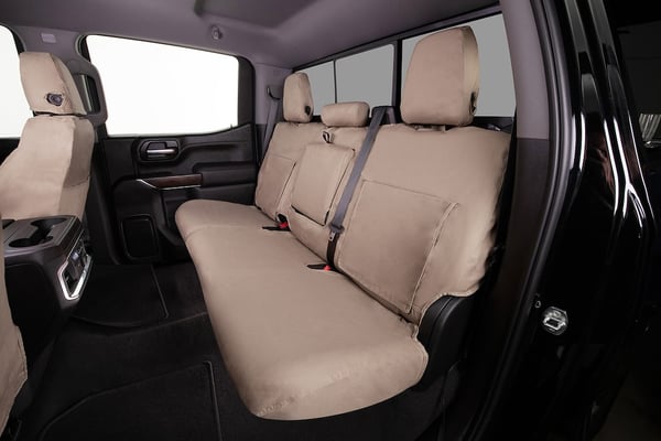 Picture of Covercraft SS7578PCTP Polycotton SeatSaver Custom Second Row Seat Covers Taupe