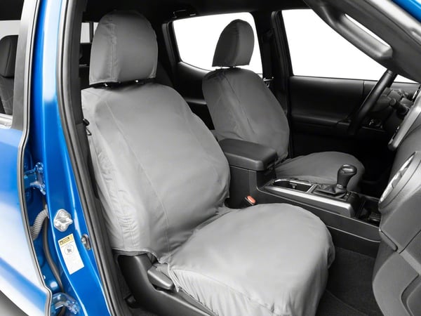 Picture of Covercraft SS2202WFGY Waterproof Polyester SeatSaver Front Row Seat Covers Grey