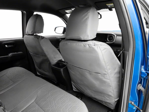 Picture of Covercraft SS2202WFGY Waterproof Polyester SeatSaver Front Row Seat Covers Grey