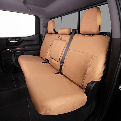 Picture of Covercraft SS8514PCTP Polycotton SeatSaver Custom Seat Cover Second Row Taupe