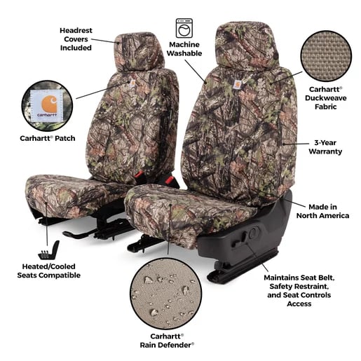 Picture of Covercraft SSC2537CAMB Carhartt SeatSaver Custom Seat Cover Duck Weave - Tan