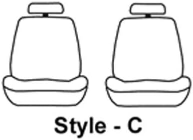 Picture of Covercraft SS2538PCGY Polycotton Seatsaver Custom Front Row Seat Covers - Grey