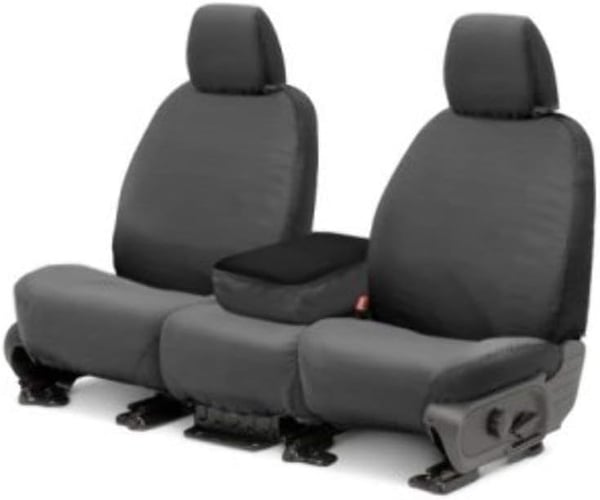 Picture of Covercraft SS3418PCGY Polycotton SeatSaver Custom Front Row Seat Covers - Grey
