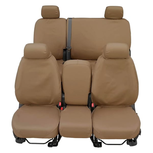 Picture of Covercraft SS2412PCTP Polycotton SeatSaver Custom Front Row Seat Cover Taupe