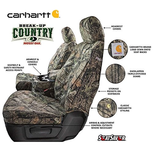 Picture of Covercraft SSC1256CAMB Carhartt Mossy Oak Camo SeatSaver Front Row Seat Cover