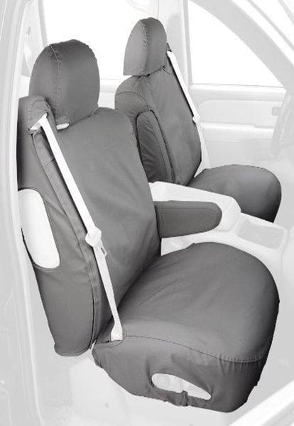 Picture of Covercraft SS2398PCGY Polycotton SeatSaver Custom Front Row Seat Covers - Grey
