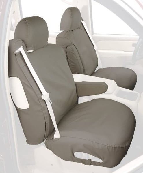 Picture of Covercraft SS3301PCTP Polycotton SeatSaver Custom Front Bucket Seat Covers Taupe