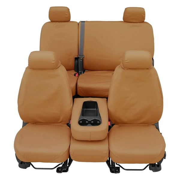 Picture of Covercraft SS3452PCTN Polycotton SeatSaver Custom Front Row Seat Covers - Tan