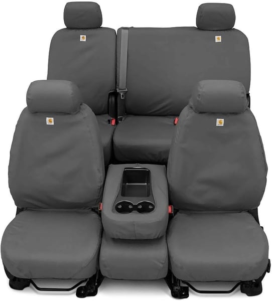 Picture of Covercraft SS8486WFGY Waterproof Polyester Seatsaver Custom Second Row Seat Covers Grey