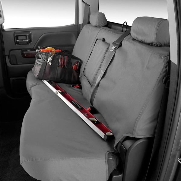 Picture of Covercraft SS3344PCGY Polycotton SeatSaver Custom Front Row Seat Covers - Grey