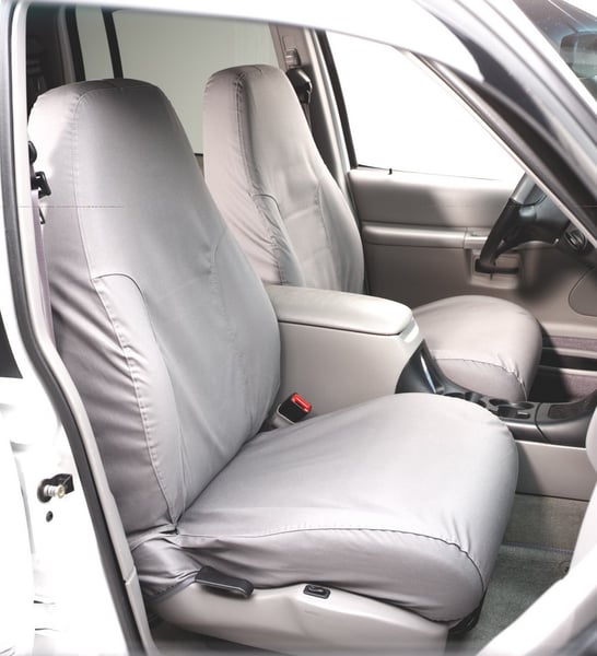 Picture of Covercraft SS3354PCGY Polycotton SeatSaver Custom Front Row Seat Covers - Grey