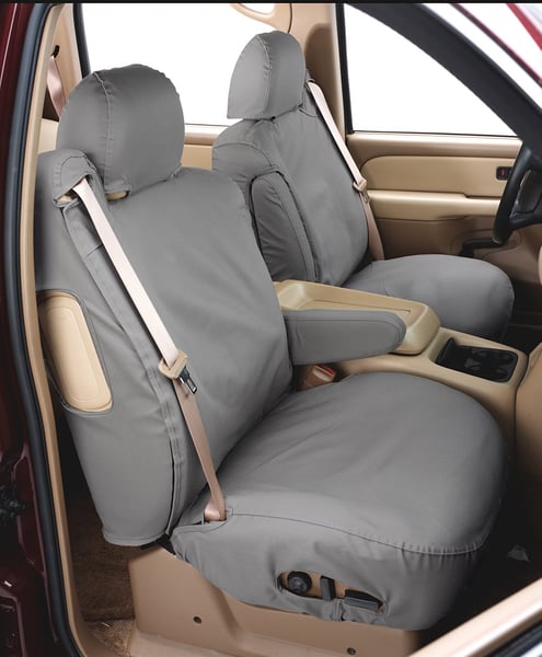 Picture of Covercraft SS2420PCGY Polycotton SeatSaver Custom Front Row Seat Covers - Grey
