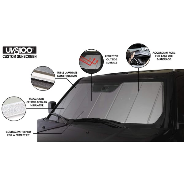 Picture of Covercraft UV11778SV Custom Sunscreen Silver Interior Window Cover - UVS100