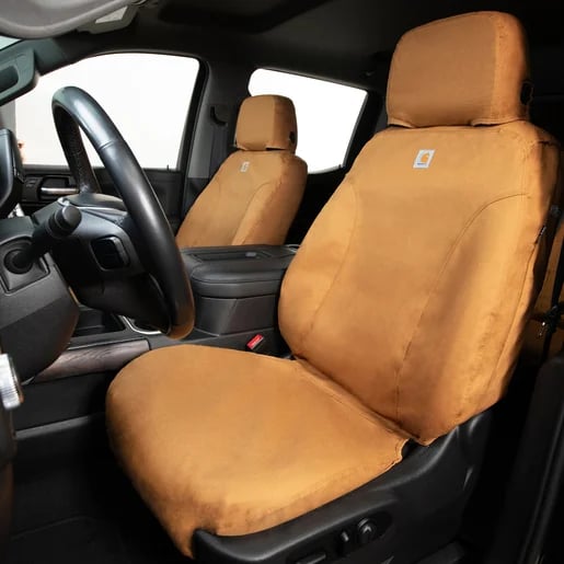 Picture of Covercraft SSC3349CABN Carhartt SeatSaver Front Row Custom Seat Cover Brown Duck Weave