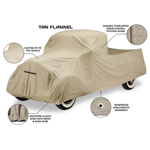 Picture of Covercraft C4945TF Custom Fit Car Cover Tan Flannel Fabric for Cadillac - 452