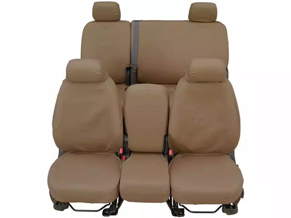 Picture of Covercraft SS7462PCTP Polycotton SeatSaver Second Row Custom Seat Cover Taupe