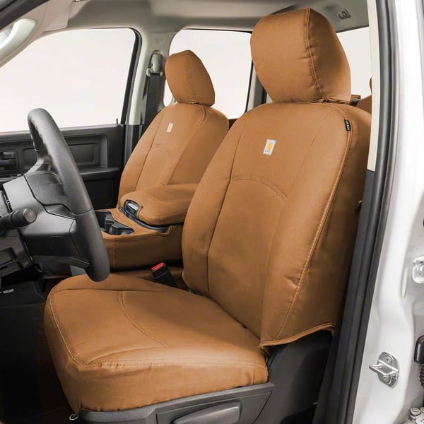 Picture of Covercraft SSC3349CABN Carhartt SeatSaver Front Row Custom Seat Cover Brown Duck Weave