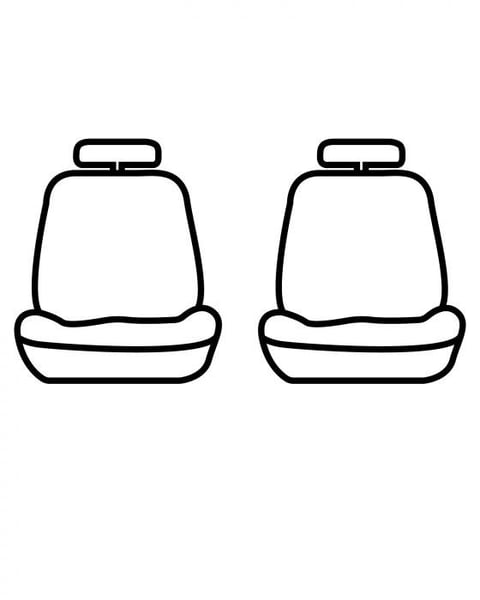Picture of Covercraft SS2347WFGY Waterproof Polyester SeatSaver Front Row Seat Covers Grey