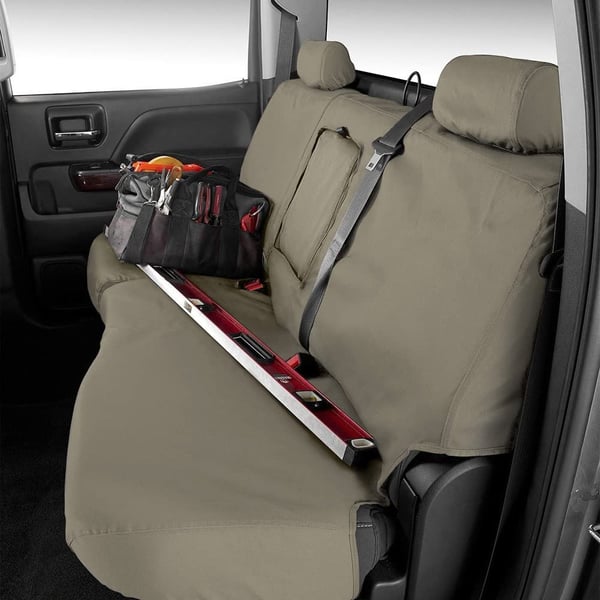 Picture of Covercraft SS8502PCCT Polycotton SeatSaver Custom Second Row Seat Cover Misty - Grey