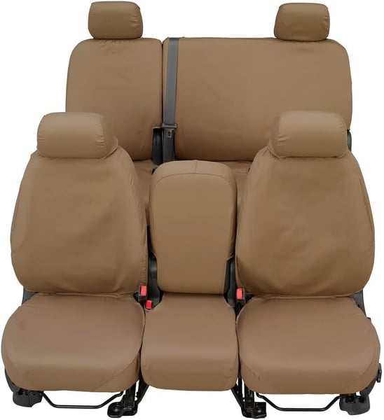 Picture of Covercraft SS3446PCTP Polycotton SeatSaver Custom Front Row Seat Covers Taupe