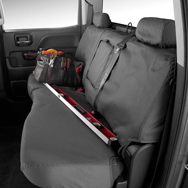 Picture of Covercraft SS3383PCCH SeatSaver Polycotton Custom Front Row Seat Covers Charcoal