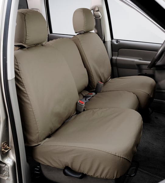 Picture of Covercraft SS2384PCSA Polycotton SeatSaver Custom Front Row Seat Covers - Wet Sand