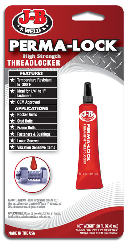 Show details for JB Weld 27106 Perma-Lock High Strength Threadlocker Red 6ml