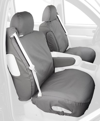 Picture of Covercraft SS2372PCGY Polycotton SeatSaver Custom Front Row Seat Cover - Grey