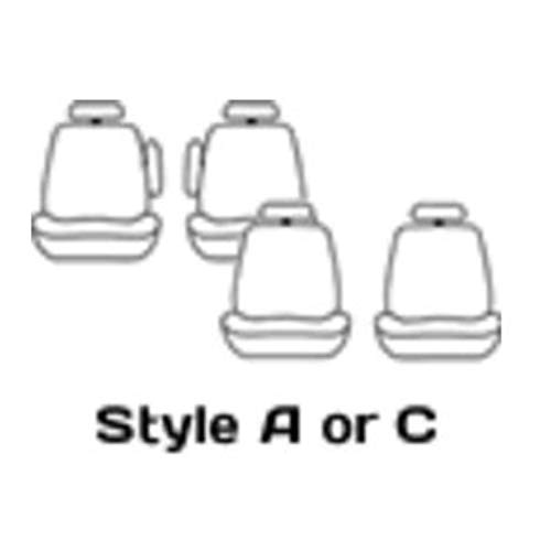 Picture of Covercraft SS2512WFGY Waterproof Polyester SeatSaver Custom Front Row Seat Covers Grey
