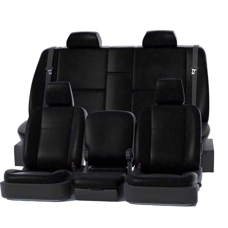 Show details for Covercraft GTC4136ABLTBK Precision Fit Leatherette Front Row Seat Covers Black