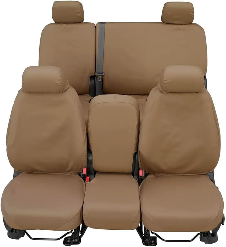 Picture of Covercraft SS3349PCTP Polycotton SeatSaver Custom Front Row Seat Covers Taupe